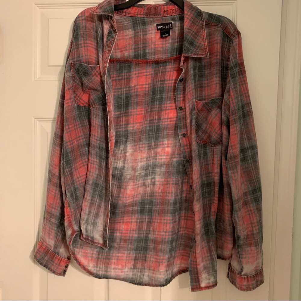 distressed flannel